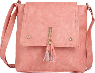 rita fashion Girls Casual Pink PU Sling Bag