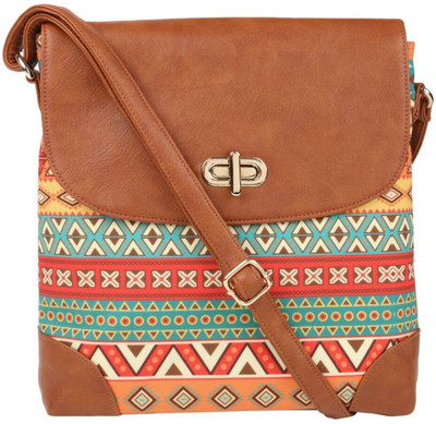 

All Things Sundar Women Casual Multicolor Cotton Sling Bag