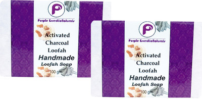 

Purple EssentioNaturals Loofah Activated Charcoal Soap Pack of 2(100 g, Pack of 2)