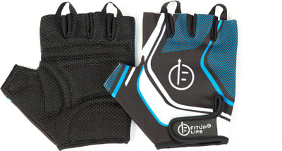 

Fitup Life Gym Gloves with Adjustable Velcro Strap & Dotted Padding Gym & Fitness Gloves (, Black, Multicolor