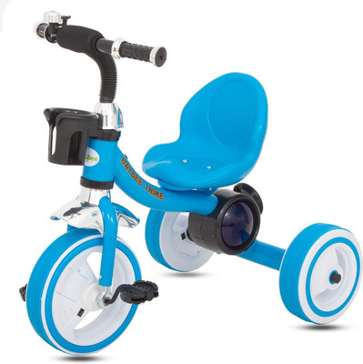 

Baybee Baby Tricycle Kid's Trike Children Tricycle with Bicycle Tire LED Light and Music Outdoor for kids Tricycle /Suitable Babies For Boys & Girls - 1 to 5 Years ( Blue ) BTRCL186-BLUE Tricycle(Blue)