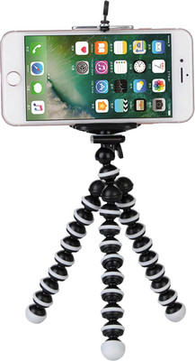

BJORK Best buy new arrival fully flexible Portable & Foldable Camera & Mobile Tripod U19 with Mobile Clip Holder Bracket Fully Flexible Mount Cum Tripod Stand with Three-Dimensional Head & Quick Release Plate Gorilla Tripod 10" - DSLR , Smartphone & Actio