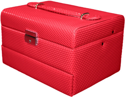 

House Of Sensation Small Travel Friendly Locker Friendly Jewellery Accessories Box Red colour 1 Vanity Box(Red)
