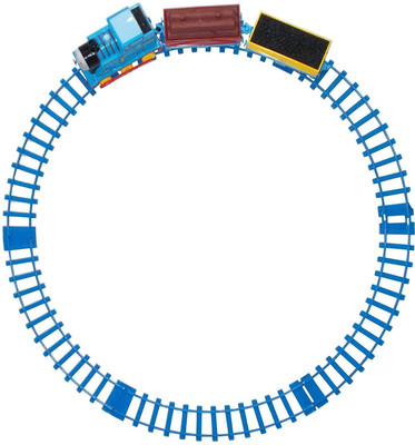 

Kotak Sales Kids Toy Train Emits Real Smoke Flashing Light Sound Rail Track Set Mouth & Eyes Movement Children Fun Time Playset Battery Operated(Blue)