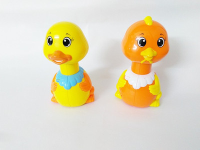 

mag creation Colourful Press and Go Friction Duck and Chicken Toys (Pack of 2)-Best for Return Gifts(Multicolor)