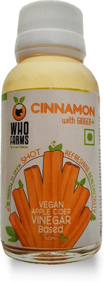 

WhoFarms Apple Cider Vinegar Shots - Cinnamon with Ginger (50 ml - pack of 12) Vinegar(50 ml, Pack of 12)