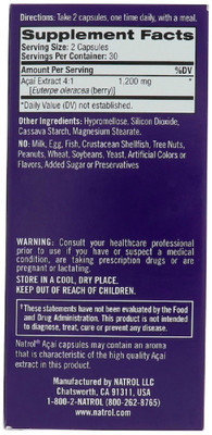 

Natrol Natrol, AcaiBerry, Antioxidant Protection , 1,200 mg, 60 Capsules(60 No)