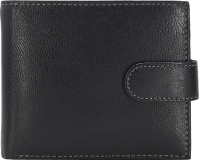 

ANNODYNE Men Casual Black Genuine Leather Wallet(7 Card Slots)