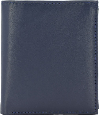 

ANNODYNE Men Formal Blue Genuine Leather Wallet(6 Card Slots)