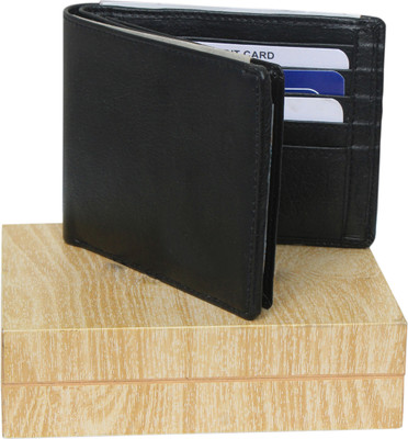 

eazylife Men Black Genuine Leather Wallet(11 Card Slots)
