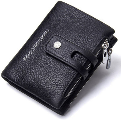 

admetus Men Black Genuine Leather Wallet(12 Card Slots)