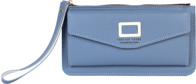 

b4bags Girls Blue Artificial Leather Wallet(10 Card Slots), Cool grey