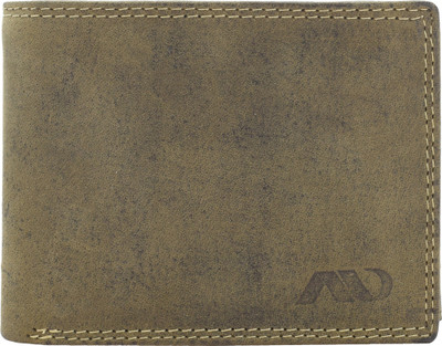 

ANNODYNE Men Beige Genuine Leather Wallet(10 Card Slots)