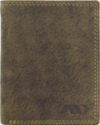 

ANNODYNE Men Khaki Genuine Leather Wallet(3 Card Slots), Beige