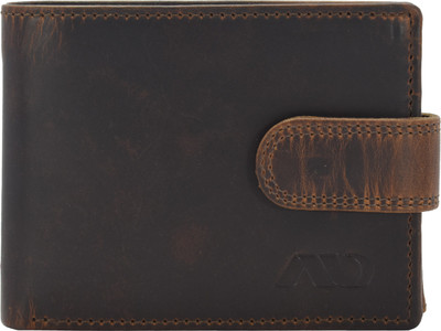

ANNODYNE Men Casual Brown Genuine Leather Wallet(18 Card Slots)