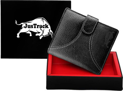 

Justrack Men Casual Black Genuine Leather Wallet(5 Card Slots)