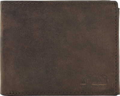 

ANNODYNE Men Casual Brown Genuine Leather Wallet(10 Card Slots)