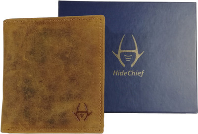 

HideChief Men Casual Tan Genuine Leather Wallet(3 Card Slots)