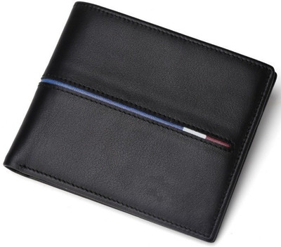 

DIDE Men Black Genuine Leather Wallet(5 Card Slots)