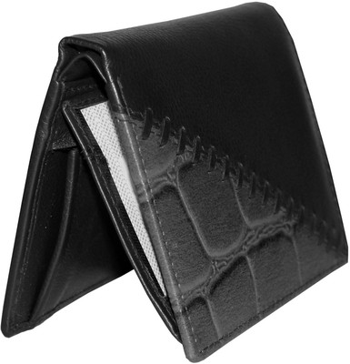 

JusTrack Men Black Genuine Leather Wallet(6 Card Slots), Brown
