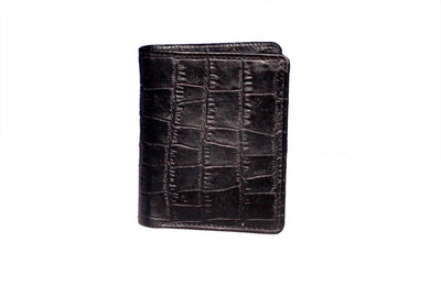 

SAM Men Black Genuine Leather Wallet(8 Card Slots)