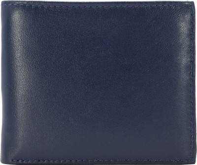 

ANNODYNE Men Formal Blue Genuine Leather Wallet(4 Card Slots)