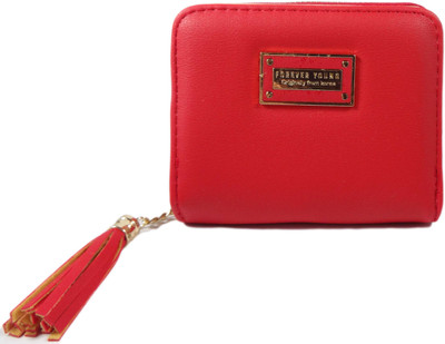 

SB Women Red Artificial Leather Wallet(4 Card Slots)