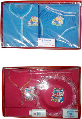 

F & Z Collection Hosiery New Born Gift Combo pack of 2 Blue & Pink(Pink, Blue)