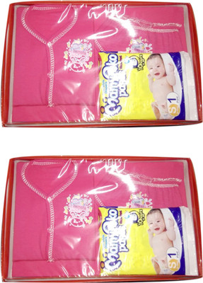 

F & Z Collection Hosiery New Born Gift Combo Set Pack of 2 Dark Pink(Pink)