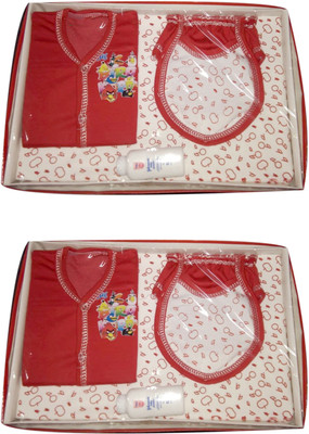 

F & Z Collection Hosiery New Born Gift Combo Set Pack of 2 Red(Red)