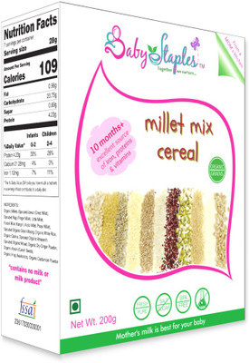 

BabyStaples Organic Millet Mix Cereal Cereal(200 g, 10)