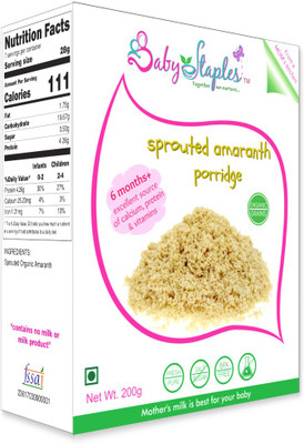 

BabyStaples Organic Sprouted Amaranth Porridge Cereal(200 g, 6)