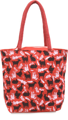 

AGGDA Women Waterproof Jute Country Life Animals Printed Tote Shoulder Bag Handbag Eco-Friendly with Zip with Inner Pocket Waterproof Lunch Bag(Green, 16 L)