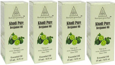 

Khadi Pure Herbal Bergamot Essential Oil Pack Of 4 Pcs-15ml Each(60 ml)