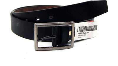 

ELS Men Formal Black Artificial Leather Belt