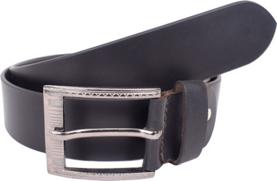 

Lussoro Men Formal Black Texas Leatherite, Genuine Leather Belt, Brown