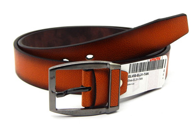 

ELS Men Casual Brown Artificial Leather Belt, Tan