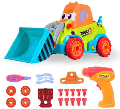 

Toys Bhoomi Take Apart DIY Assembling Construction Bulldozer Toy Car Truck for Kids, STEM Toys with Sounds, Lights & Drill Tool(Multicolor)