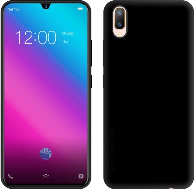 CASE CREATION Back Cover for New Vivo V11 Pro (2018)(Black, Shock Proof, Silicon, Pack of: 1)