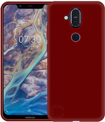 CASE CREATION Back Cover for Nokia 7.1 Plus 2018(Red, Grip Case, Pack of: 1)