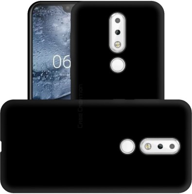 CASE CREATION Back Cover for New Nokia 6.1 Plus (2018)(Black, Shock Proof, Silicon, Pack of: 1)