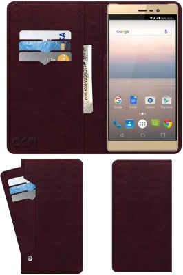 ACM Flip Cover for Panasonic Eluga A2(Maroon, Cases with Holder, Pack of: 1)