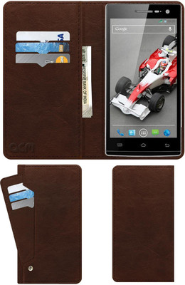 ACM Flip Cover for Xolo Q1010i(Brown, Cases with Holder, Pack of: 1)