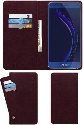 ACM Flip Cover for Honor 8(Maroon, Cases with Holder, Pack of: 1)