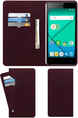 ACM Flip Cover for Micromax Canvas Juice 4 Q382(Maroon, Cases with Holder, Pack of: 1)