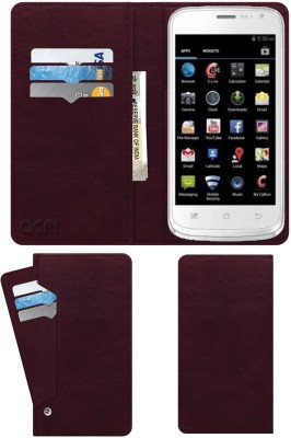 ACM Flip Cover for Celkon A105(Maroon, Cases with Holder, Pack of: 1)
