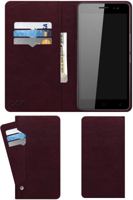 ACM Flip Cover for Micromax Canvas Juice Q461(Maroon, Cases with Holder, Pack of: 1)