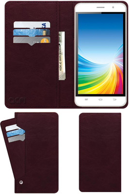 ACM Flip Cover for Intex Cloud 4g Smart(Maroon, Cases with Holder, Pack of: 1)