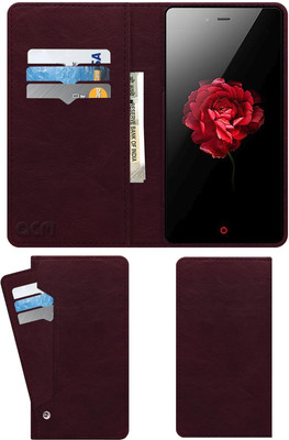 ACM Flip Cover for Zte Nubia Z9(Maroon, Cases with Holder, Pack of: 1)