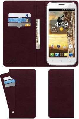 ACM Flip Cover for Spice Mi-510 Stellar Prime(Maroon, Cases with Holder, Pack of: 1)